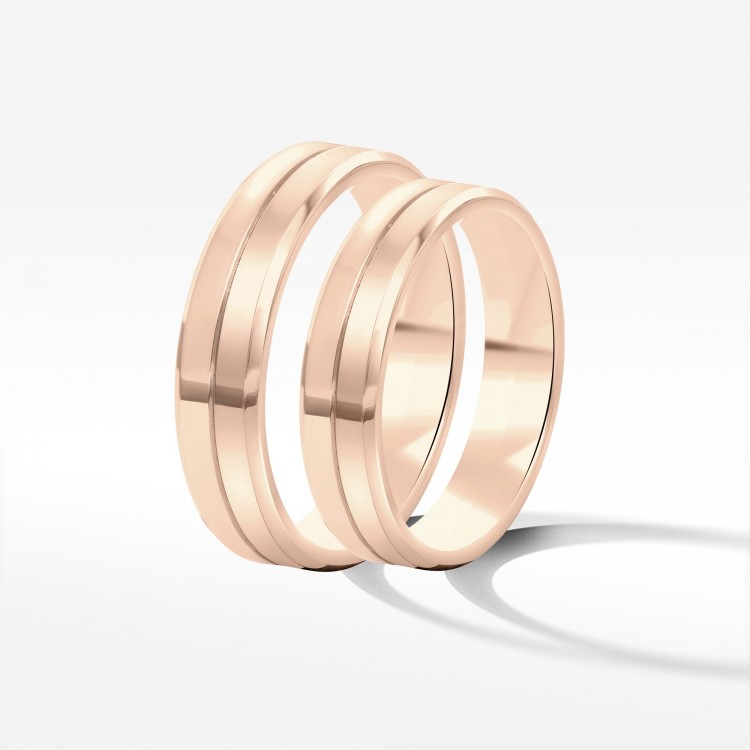 Obrączki ślubne z różowego złota 4.5mm