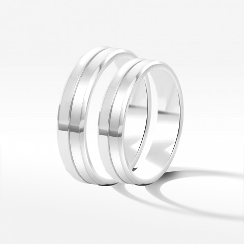Obrączki ślubne z białego złota 4.5mm