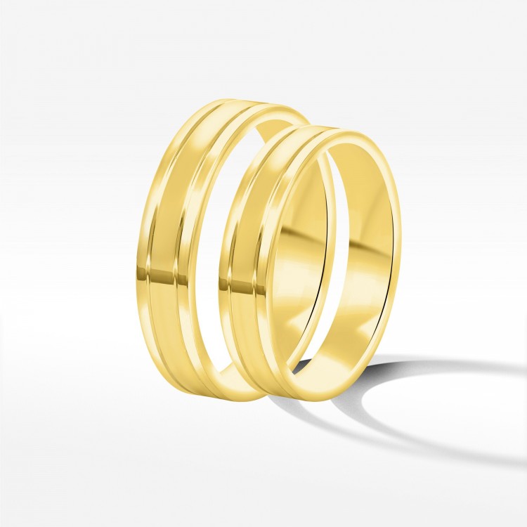 Obrączki ślubne z żółtego złota 4mm