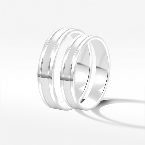 Obrączki ślubne z białego złota 4mm