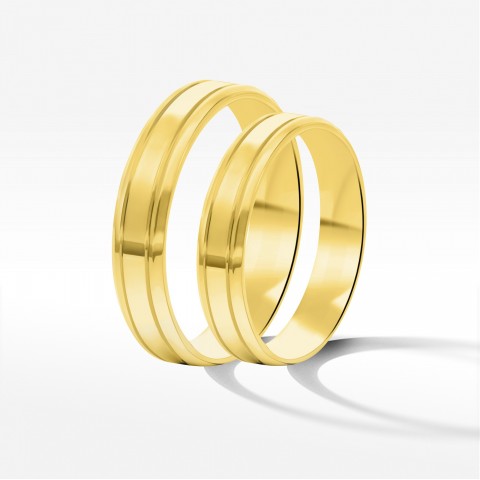 Obrączki ślubne z żółtego złota 4mm