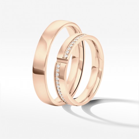 Obrączki ślubne z różowego złota 5mm