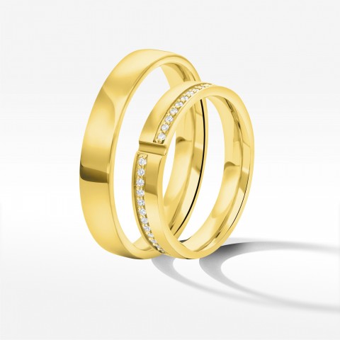 Obrączki ślubne z żółtego złota 5mm