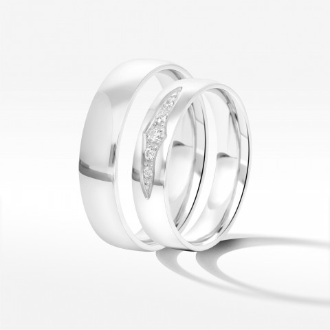 Obrączki ślubne z białego złota 4.5mm