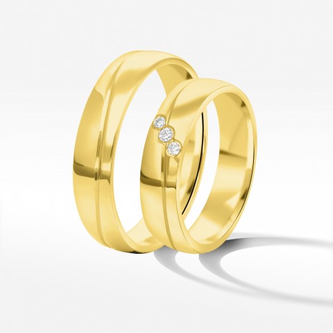 Obrączki ślubne z żółtego złota 5mm