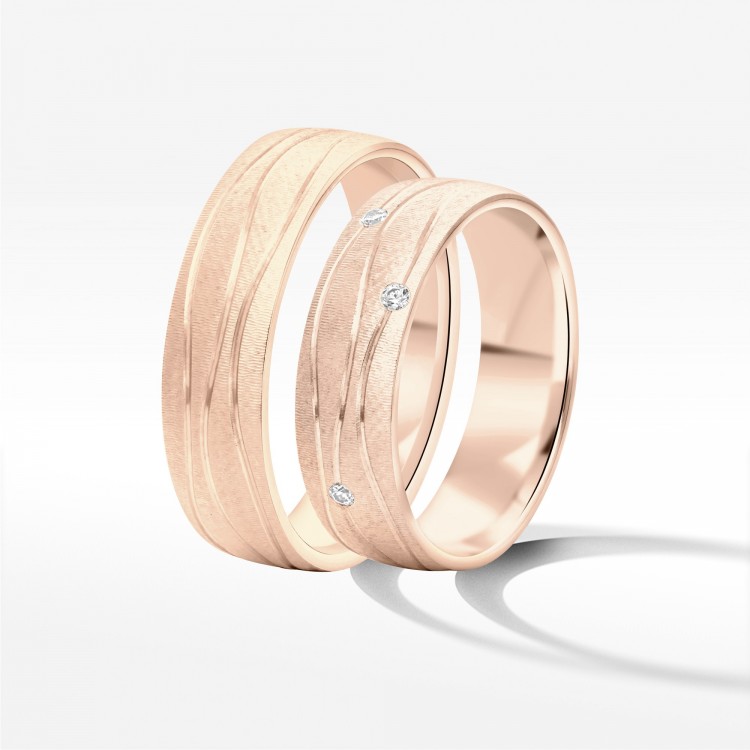 Obrączki ślubne z różowego złota 6mm