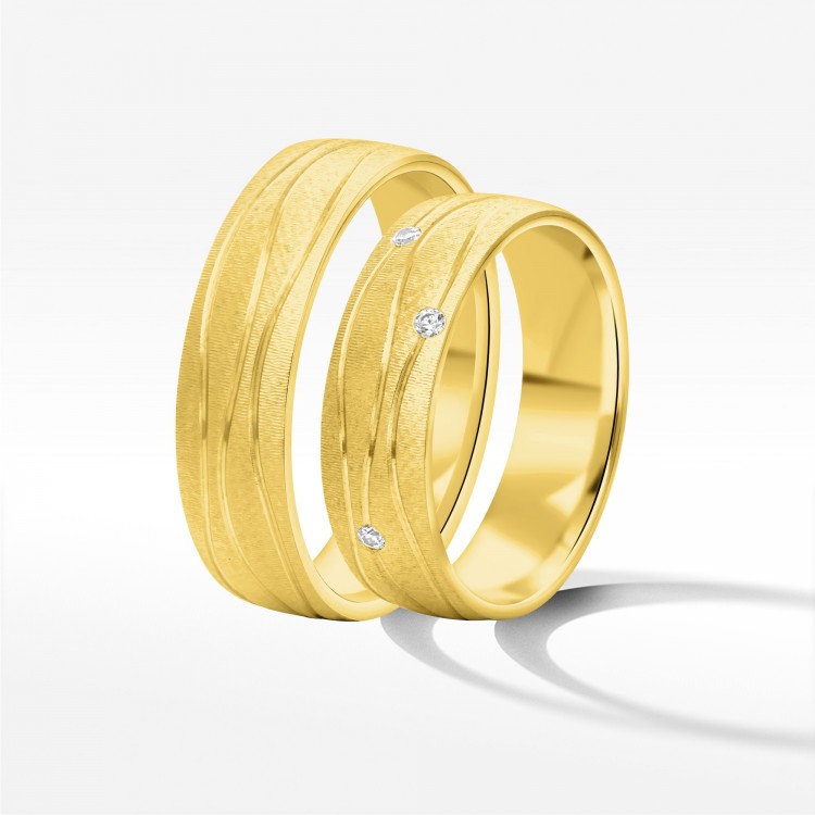 Obrączki ślubne z żółtego złota 6mm