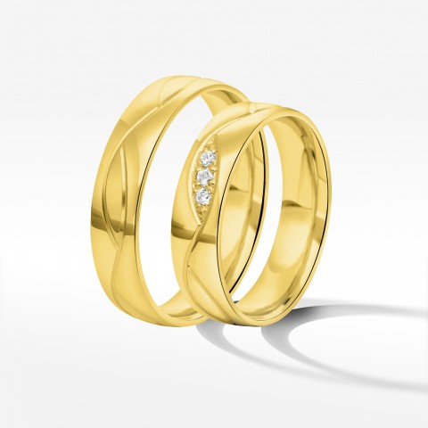 Obrączki ślubne z żółtego złota 5mm