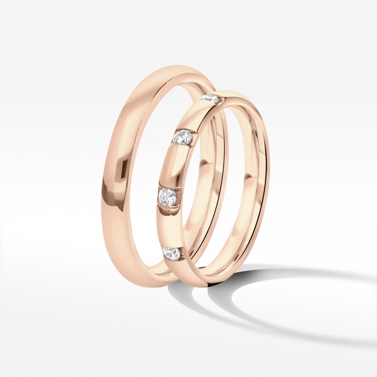 Obrączki ślubne z różowego złota 6mm