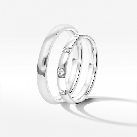 Obrączki ślubne z białego złota 6mm