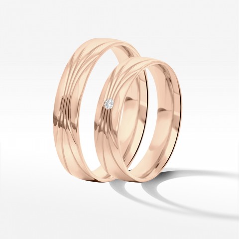 Obrączki ślubne z różowego złota 4.5mm