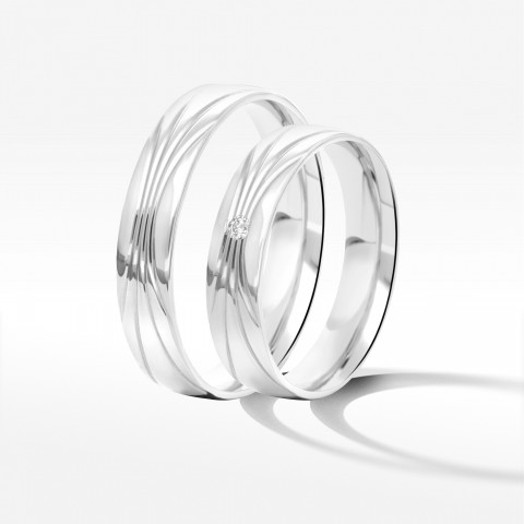 Obrączki ślubne z białego złota 4.5mm