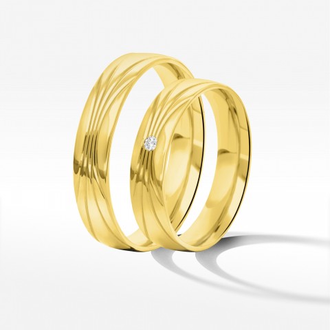 Obrączki ślubne z żółtego złota 4.5mm