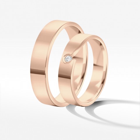 Obrączki ślubne z różowego złota 4.5mm