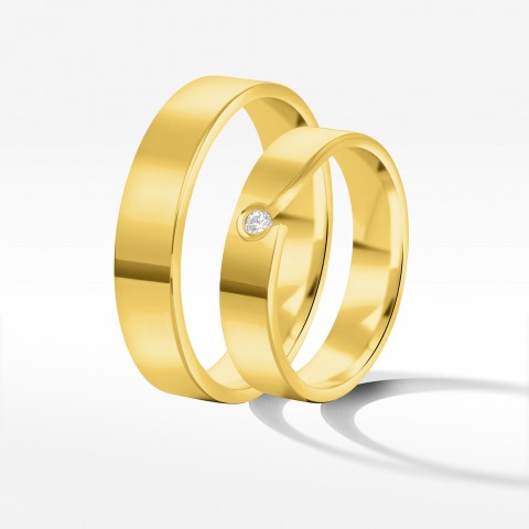 Obrączki ślubne z żółtego złota 4.5mm