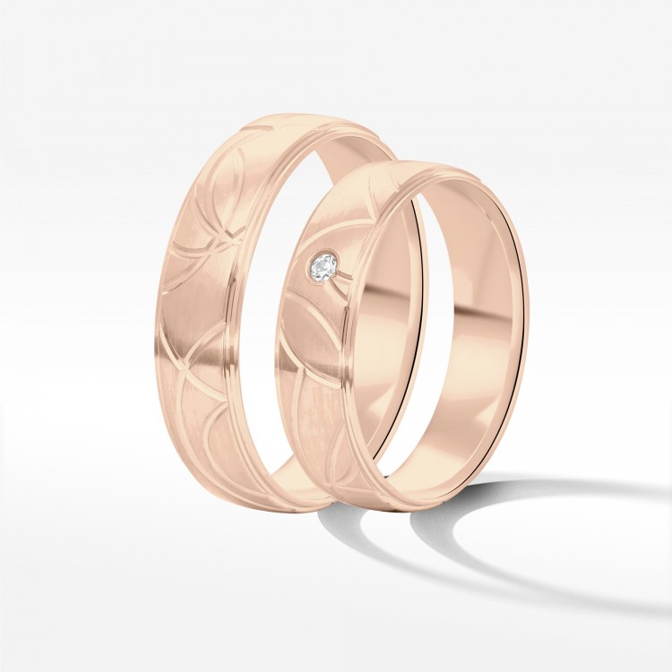 Obrączki ślubne z różowego złota 5.5mm