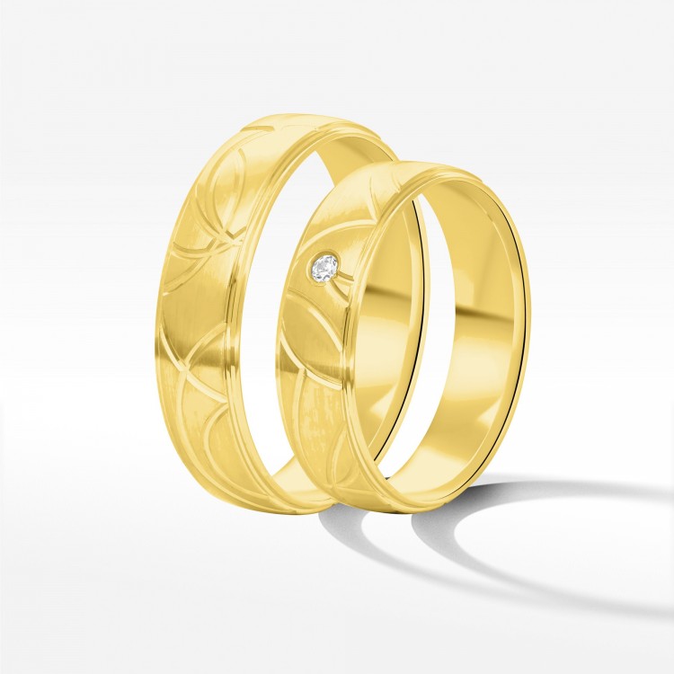 Obrączki ślubne z żółtego złota 5.5mm