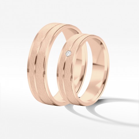 Obrączki ślubne z różowego złota 5.5mm