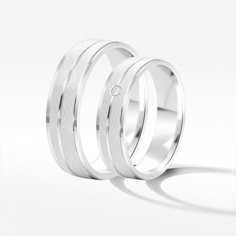 Obrączki ślubne z białego złota 5.5mm