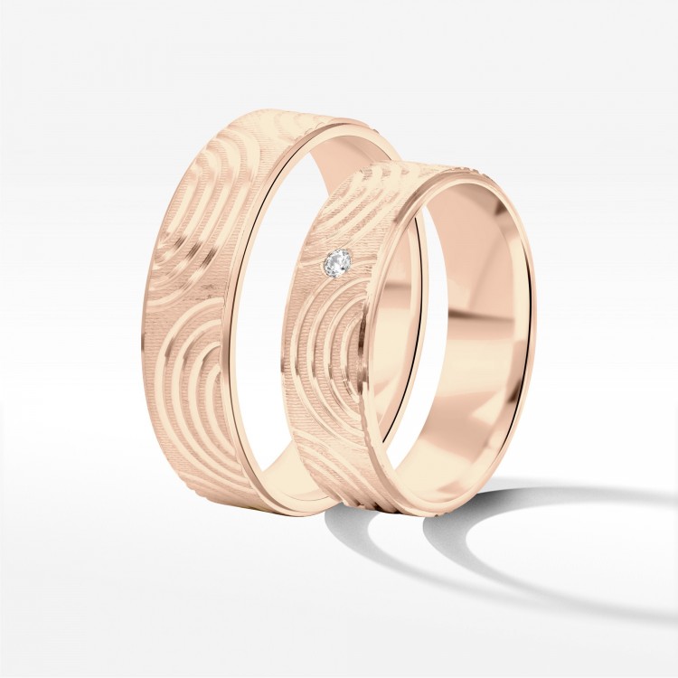 Obrączki ślubne z różowego złota 6mm