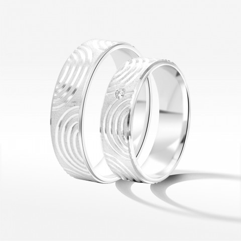 Obrączki ślubne z białego złota 6mm