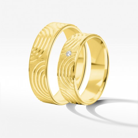 Obrączki ślubne z żółtego złota 6mm