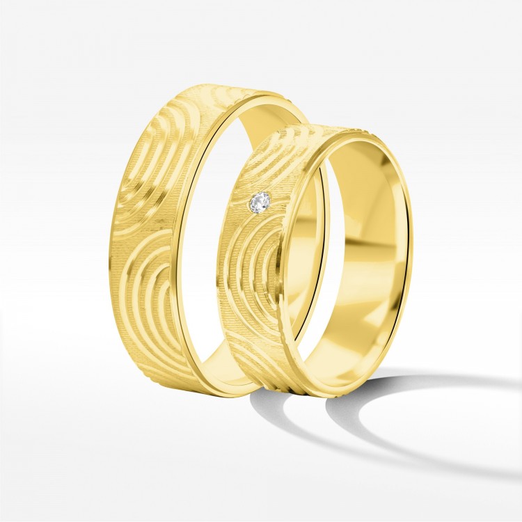 Obrączki ślubne z żółtego złota 6mm