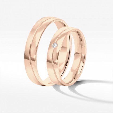 Obrączki ślubne z różowego złota 4.5mm