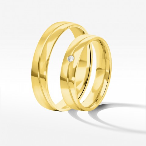Obrączki ślubne z żółtego złota 4.5mm