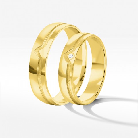 Obrączki ślubne z żółtego złota 4.6/5.5mm