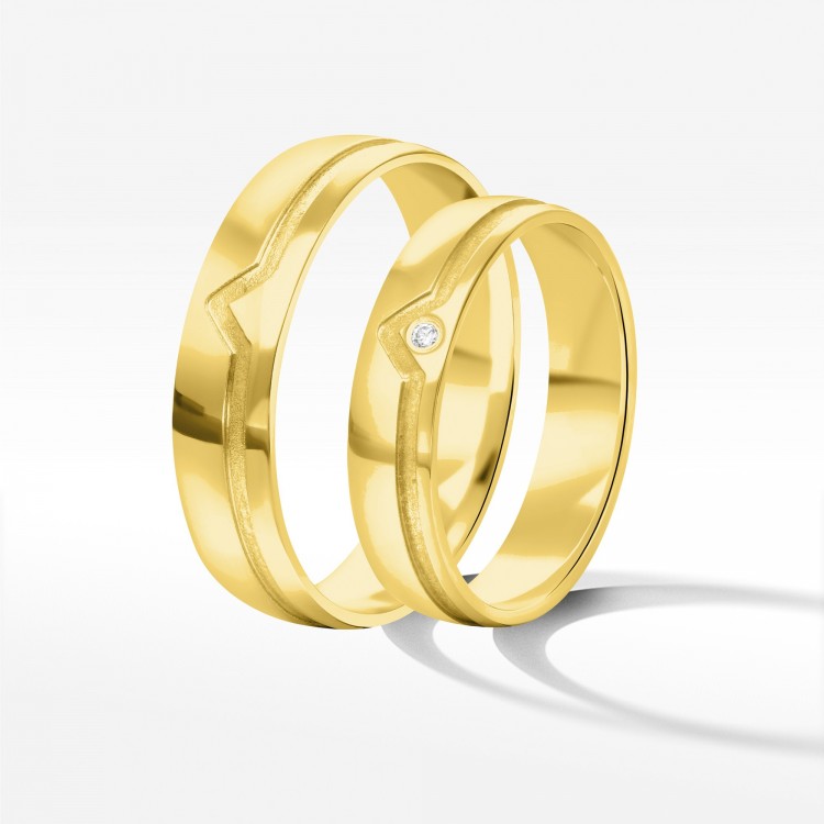 Obrączki ślubne z żółtego złota 4.6/5.5mm