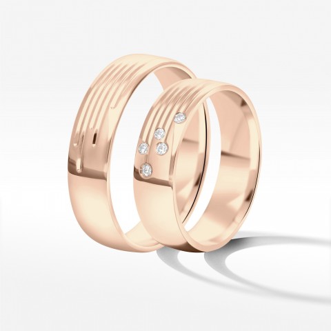 Obrączki ślubne z różowego złota 5.5mm
