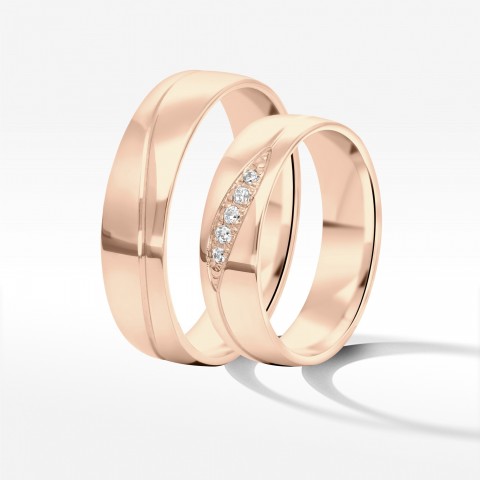 Obrączki ślubne z różowego złota 5.5mm