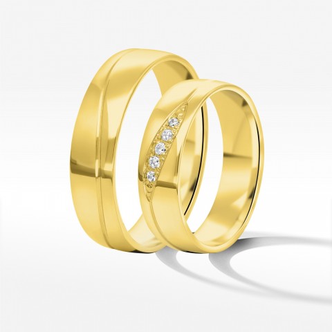 Obrączki ślubne z żółtego złota 5.5mm
