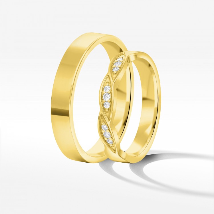 Obrączki ślubne z żółtego złota 3.5mm