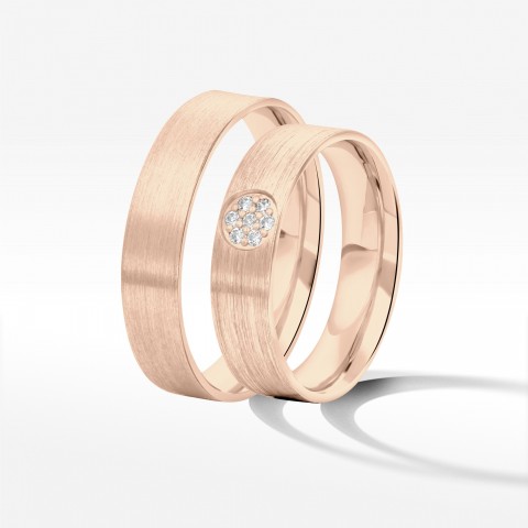 Obrączki ślubne z różowego złota 5mm