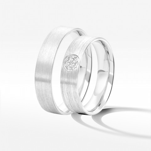 Obrączki ślubne z białego złota 5mm