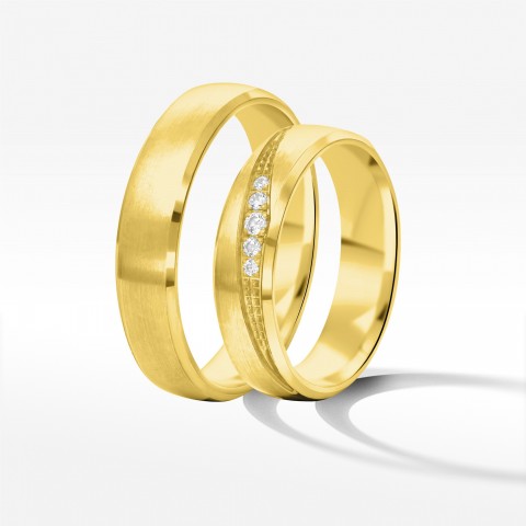 Obrączki ślubne z żółtego złota 5mm