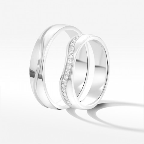 Obrączki ślubne z białego złota 4.5mm