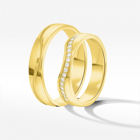 Obrączki ślubne z żółtego złota 4.5mm