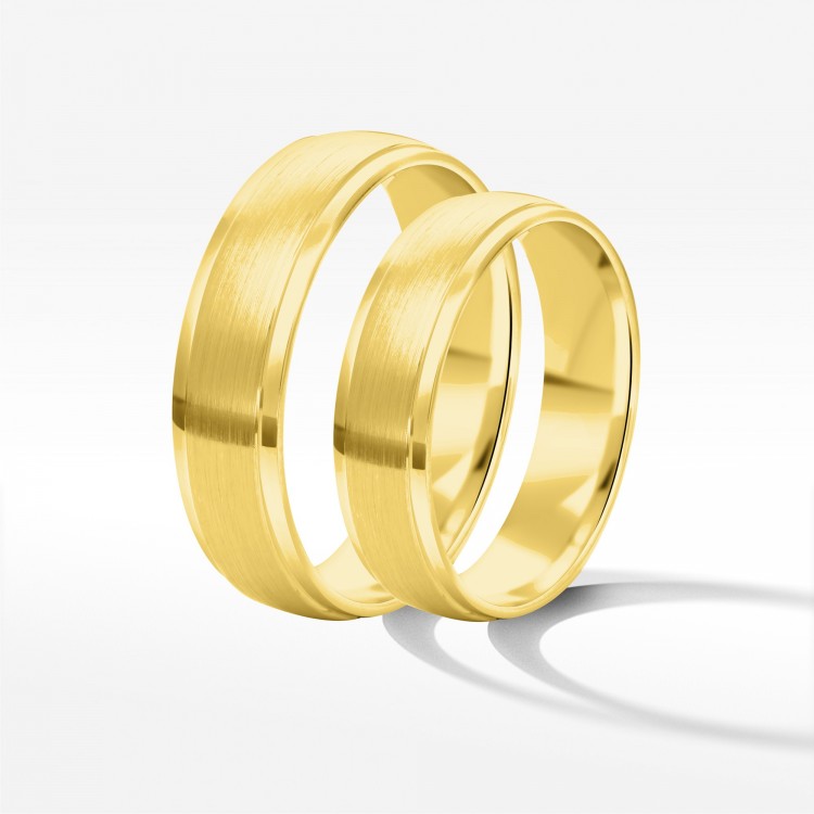 Obrączki ślubne z żółtego złota 6mm