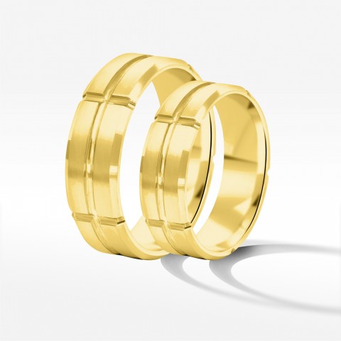 Obrączki ślubne z żółtego złota 6mm