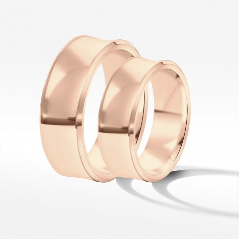 Obrączki ślubne z różowego złota 7mm