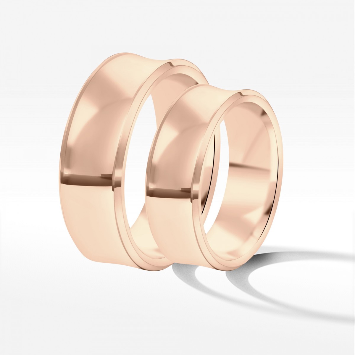 Obrączki ślubne z różowego złota 7mm