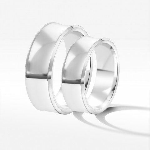 Obrączki ślubne z białego złota 7mm