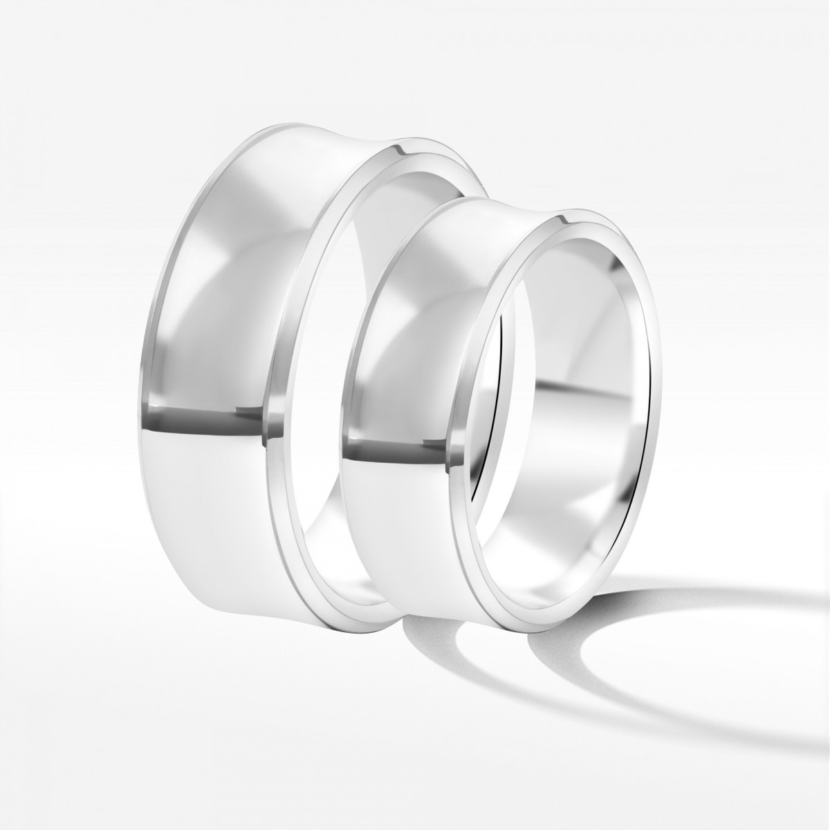 Obrączki ślubne z białego złota 7mm
