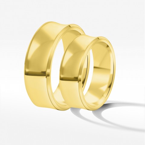 Obrączki ślubne z żółtego złota 7mm