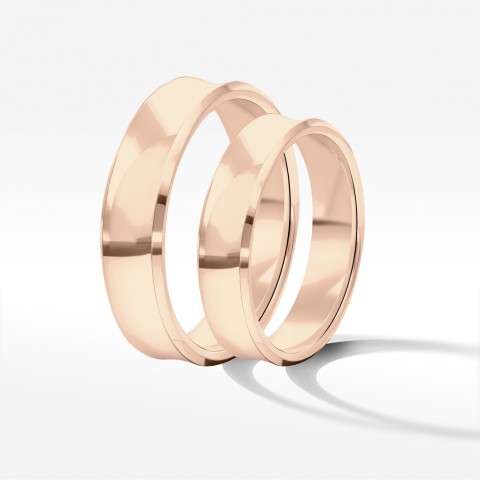 Obrączki ślubne z różówego złota 5mm