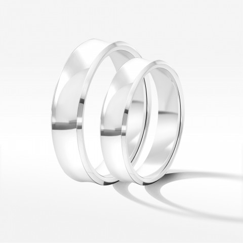 Obrączki ślubne z białego złota 5mm