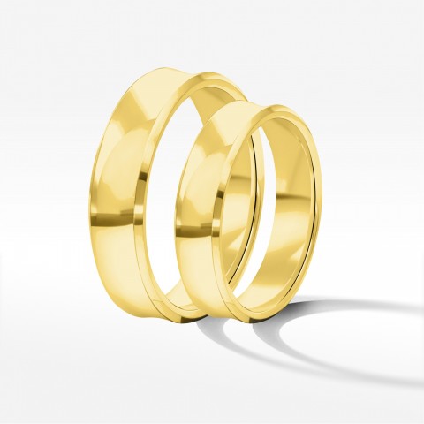 Obrączki ślubne z żółtego złota 5mm